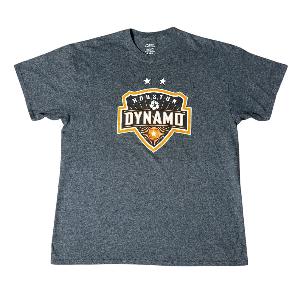 Houston Dynamo MLS‎ Soccer Futbol Gray T-Shirt Jack N Box Size XL
